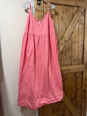 a new day Coral Pink Spaghetti Strap Casual Dress